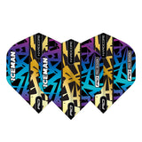 Hardcore Premium Gerwyn Price Rainbow & Gold Standard Dart Flights by Red Dragon - view 2