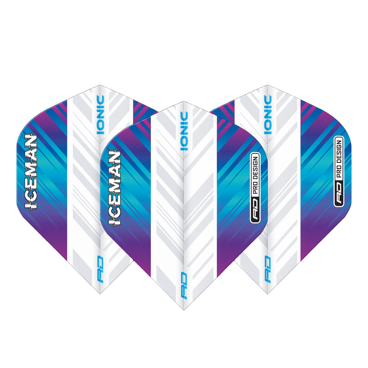Hardcore Ionic Gerwyn Price Rainbow & White Standard Dart Flights by Red Dragon - view 2