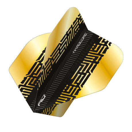 Hardcore Premium Gold & Black Maze Standard Dart Flights by Red Dragon - view 3