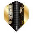 Hardcore Premium Gold & Black Maze Standard Dart Flights by Red Dragon