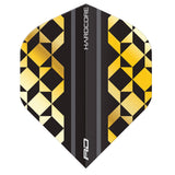 Hardcore Premium Gold & Black Geometric Standard Dart Flights by Red Dragon