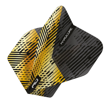 Hardcore Premium Gold & Black Fleck Standard Dart Flights by Red Dragon - view 3
