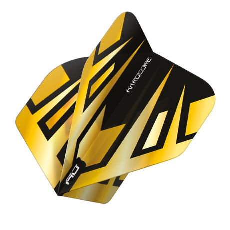 Hardcore Premium Gold & Black Tribal Standard Dart Flights by Red Dragon - view 3