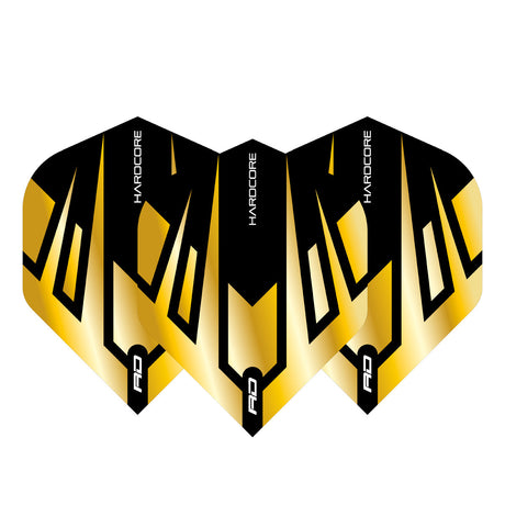 Hardcore Premium Gold & Black Tribal Standard Dart Flights by Red Dragon - view 2