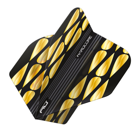 Hardcore Premium Gold & Black Teardrop Standard Dart Flights by Red Dragon - view 3