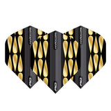 Hardcore Premium Gold & Black Teardrop Standard Dart Flights by Red Dragon - view 2