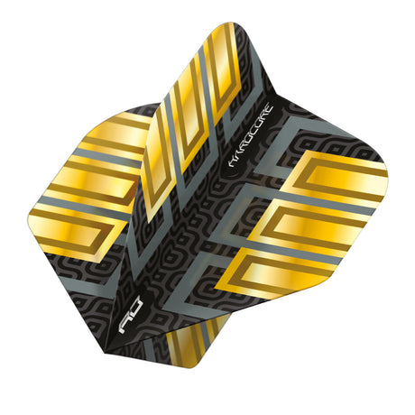 Hardcore Premium Gold & Black Block Standard Dart Flights by Red Dragon - view 3