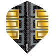 Hardcore Premium Gold & Black Block Standard Dart Flights by Red Dragon
