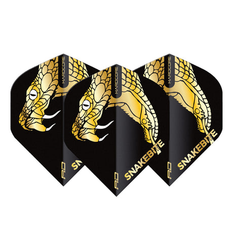 Hardcore Premium Snakebite Gold Snake Standard Dart Flights by Red Dragon - view 2