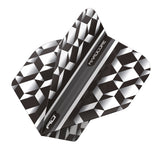 Hardcore Radical White & Black Geometric Standard Dart Flights by Red Dragon - view 3