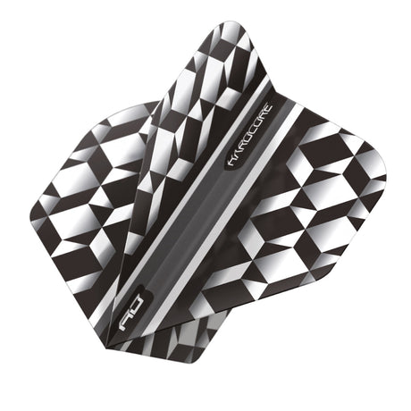 Hardcore Radical White & Black Geometric Standard Dart Flights by Red Dragon - view 3