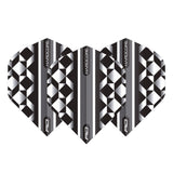 Hardcore Radical White & Black Geometric Standard Dart Flights by Red Dragon - view 2