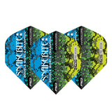 Hardcore Snakebite Multi Snakeskin Blue Standard Dart Flights by Red Dragon - view 2
