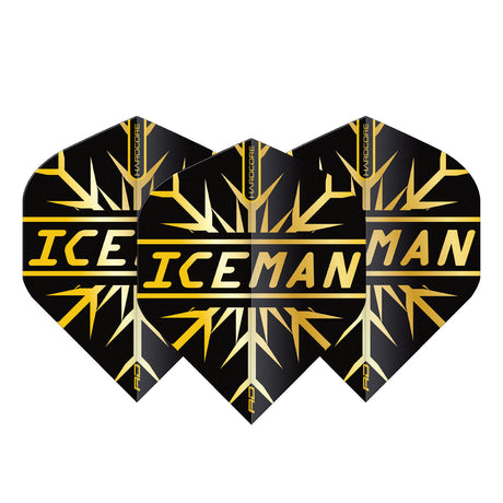 Hardcore Premium Gerwyn Price Gold Snowflake Standard Dart Flights by Red Dragon - view 2