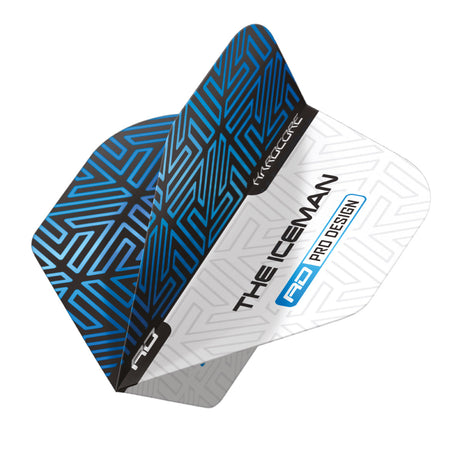 Hardcore Premium Gerwyn Price Blue & White Standard Dart Flights by Red Dragon - view 3