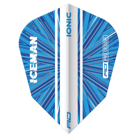 Hardcore Ionic Gerwyn Price Blue Burst V Standard Flights V-Standard Dart Flights by Red Dragon