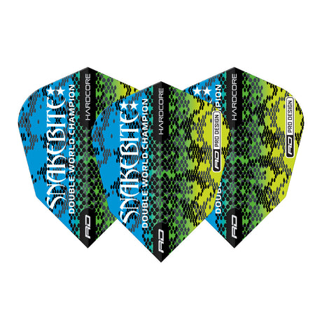 V Standard Snakebite Multi Snakeskin Red V-Standard Dart Flights by Red Dragon - view 2
