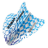 Hardcore Ionic Gerwyn Price Blue & White Burst Freestyle Dart Flights by Red Dragon - view 3