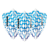Hardcore Ionic Gerwyn Price Blue & White Burst Freestyle Dart Flights by Red Dragon - view 2