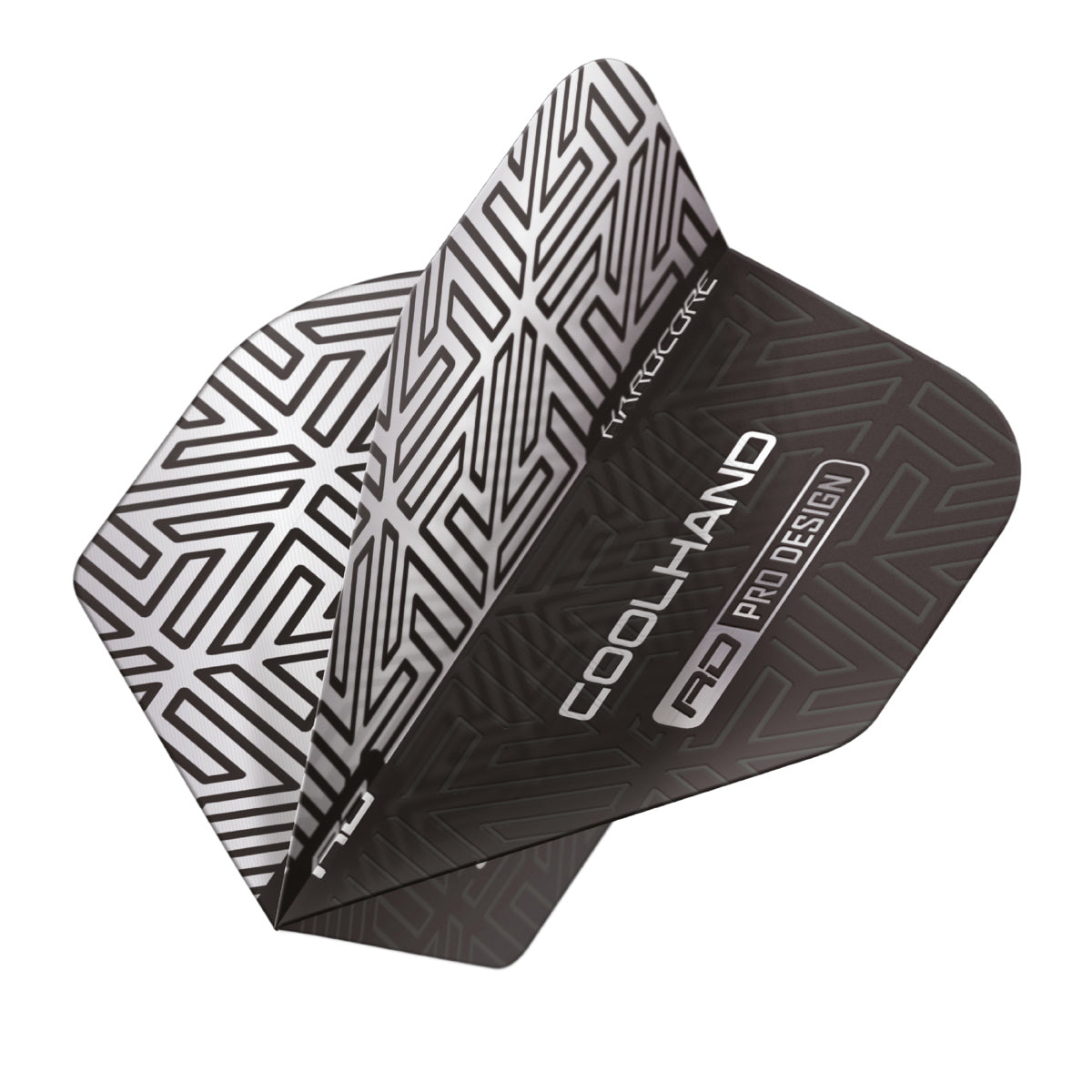 Hardcore Cool Hand Grey and White Standard Dart Flights by Red Dragon - view 3