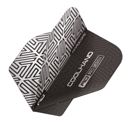 Hardcore Cool Hand Grey and White Standard Dart Flights by Red Dragon - view 3
