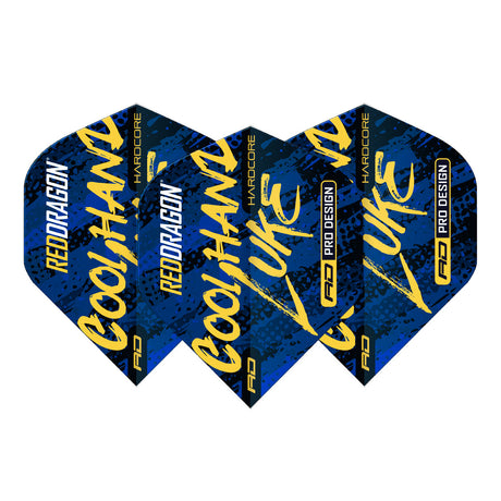 Luke Humphries Signature Blue Hardcore Standard Dart Flights by Red Dragon - view 2