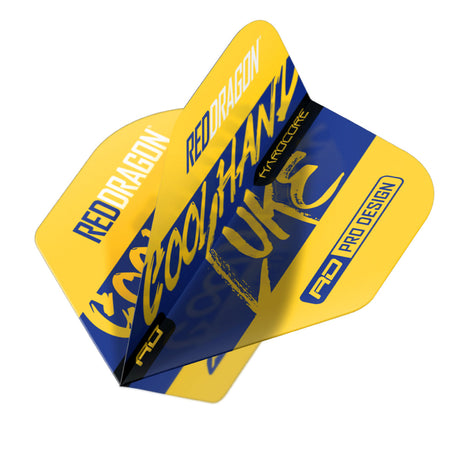 Luke Humphries Signature Yellow Hardcore Standard Dart Flights by Red Dragon - view 3