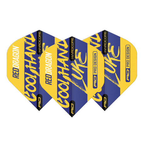 Luke Humphries Signature Yellow Hardcore Standard Dart Flights by Red Dragon - view 2