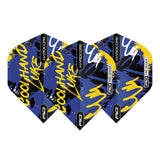 Luke Humphries Graffiti Blue Hardcore Standard Dart Flights by Red Dragon - view 2