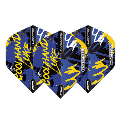 Luke Humphries Graffiti Blue Hardcore Standard Dart Flights by Red Dragon - view 2