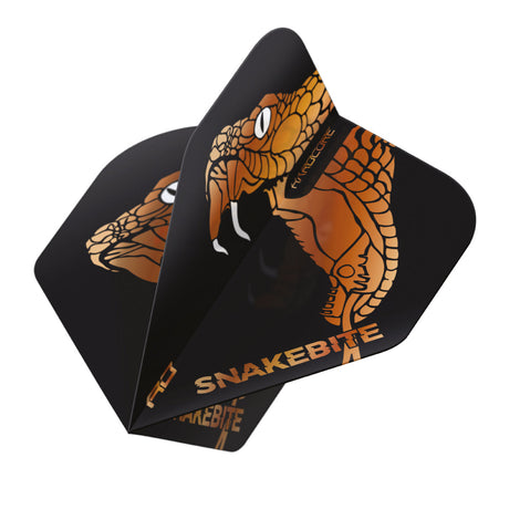 Peter Wright Black & Bronze Snake Hardcore Premium Standard Dart Flights by Red Dragon - view 3