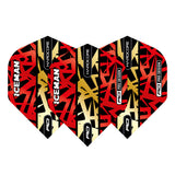 Gerwyn Price Red & Gold Hardcore Premium Standard Dart Flights by Red Dragon - view 2