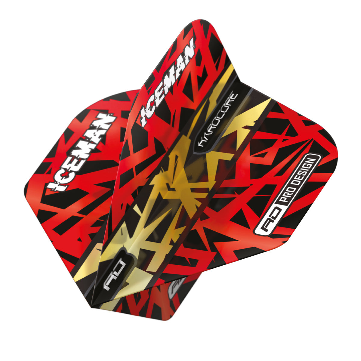 Gerwyn Price Red & Gold Hardcore Premium Standard Dart Flights by Red Dragon - view 3