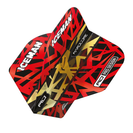 Gerwyn Price Red & Gold Hardcore Premium Standard Dart Flights by Red Dragon - view 3