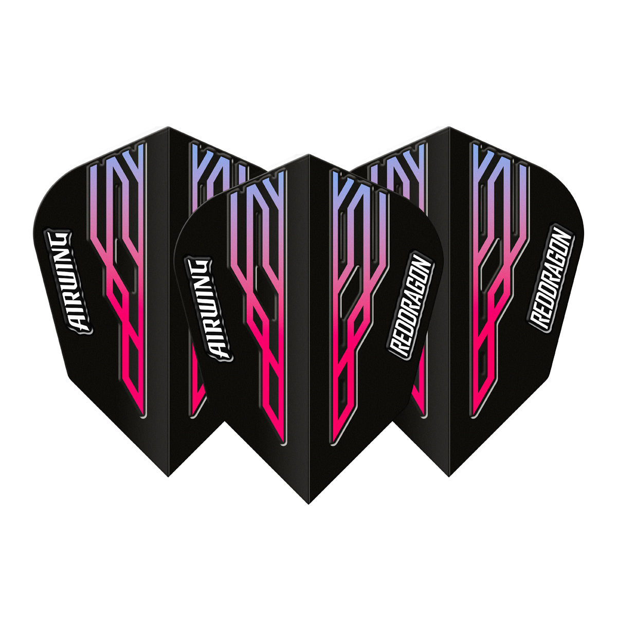 Airwing Black, Pink & Blue V-Standard Dart Flights by Red Dragon - view 2