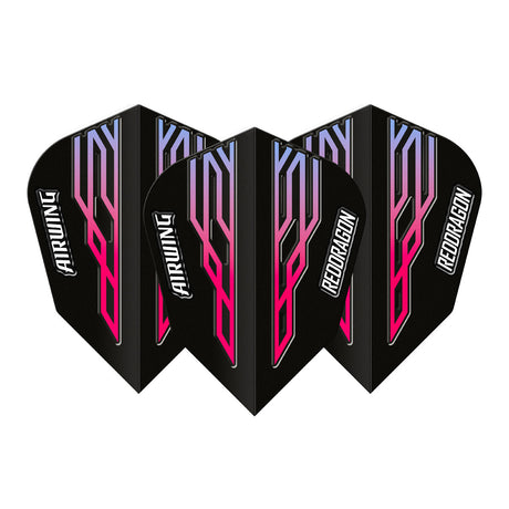 Airwing Black, Pink & Blue V-Standard Dart Flights by Red Dragon - view 2
