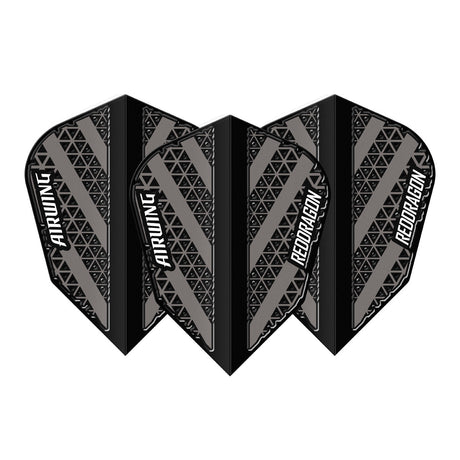 Airwing Black & Grey V-Standard Dart Flights by Red Dragon - view 2