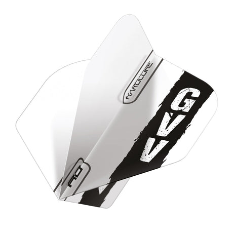 Gian van Veen Black & White Hardcore Standard Dart Flights by Red Dragon - view 2