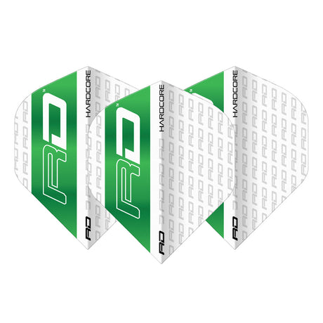 Hardcore XT White & Green RD Standard Dart Flights by Red Dragon - view 3