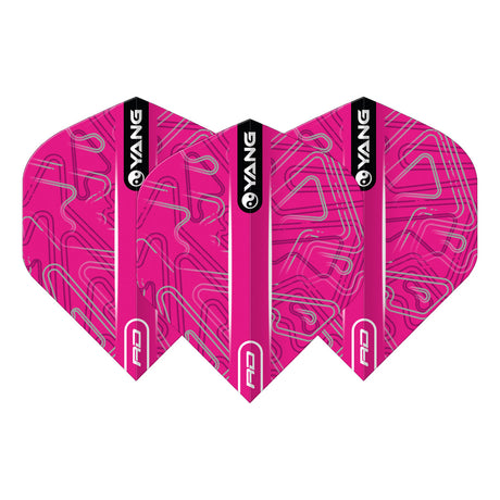 Yin Yang Pink & Black Standard Dart Flights by Red Dragon - view 4