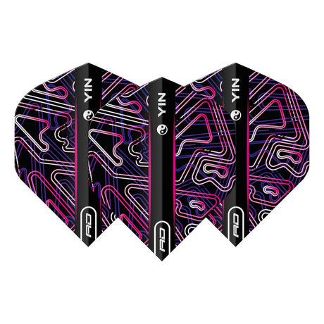 Yin Yang Pink & Black Standard Dart Flights by Red Dragon - view 6