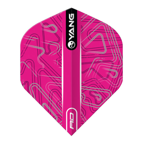 Yin Yang Pink & Black Standard Dart Flights by Red Dragon - view 3