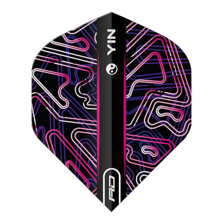 Yin Yang Pink & Black Standard Dart Flights by Red Dragon - view 5