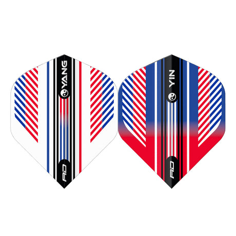 Yin Yang Red, White & Blue Standard Dart Flights by Red Dragon