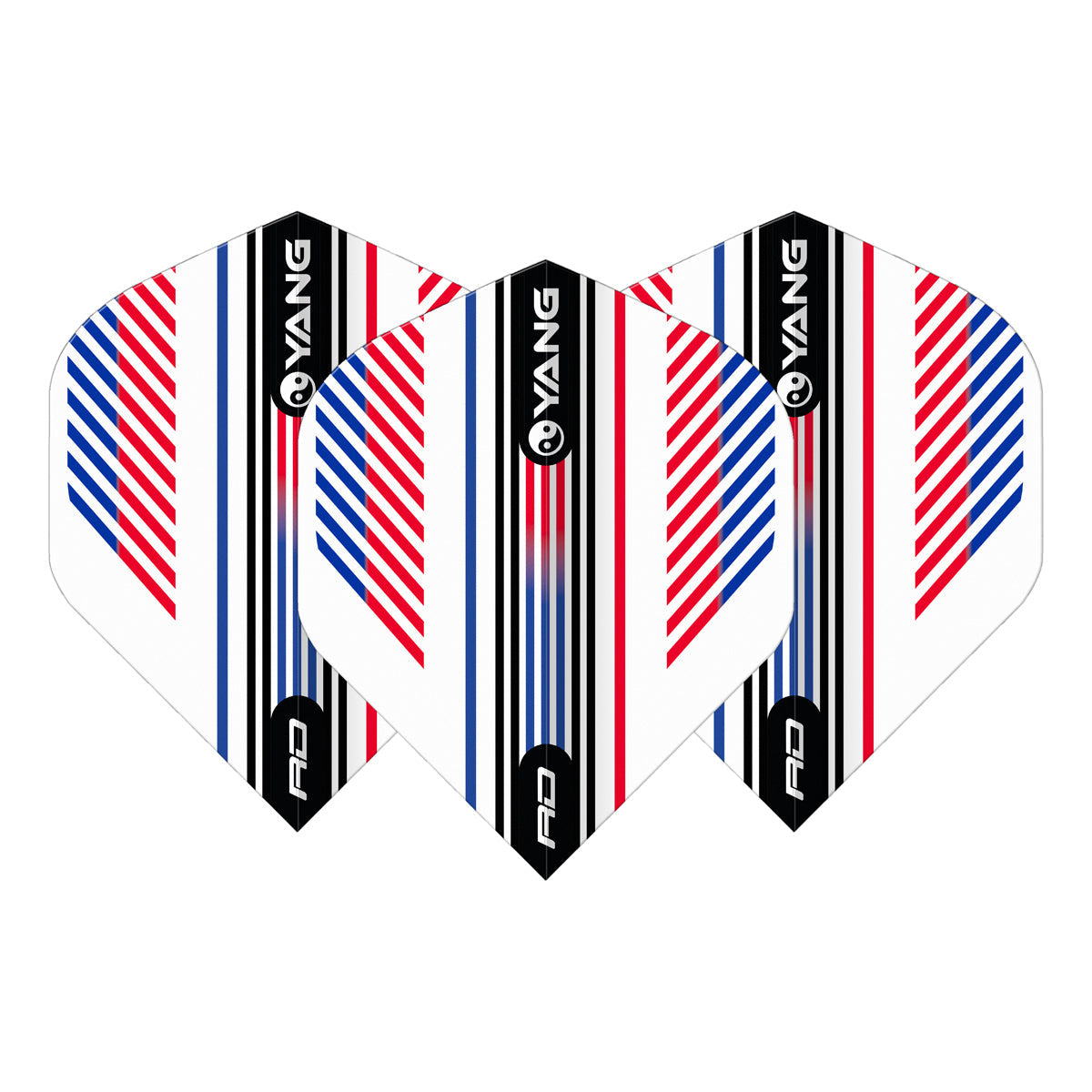 Yin Yang Red, White & Blue Standard Dart Flights by Red Dragon - view 4