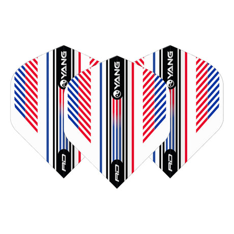 Yin Yang Red, White & Blue Standard Dart Flights by Red Dragon - view 4