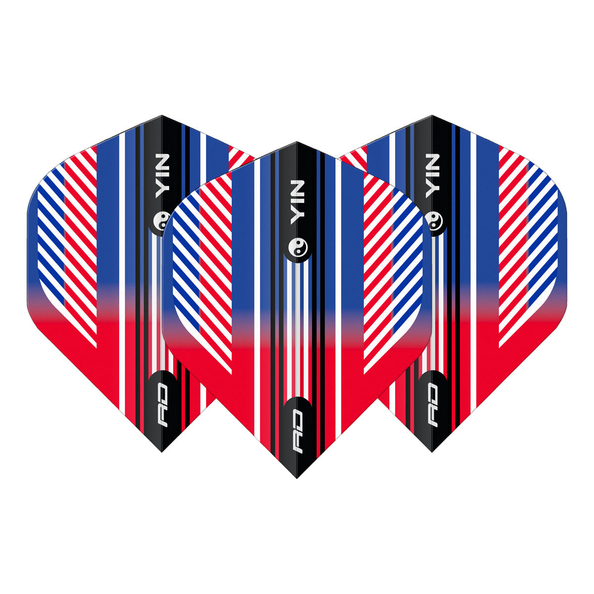Yin Yang Red, White & Blue Standard Dart Flights by Red Dragon - view 6