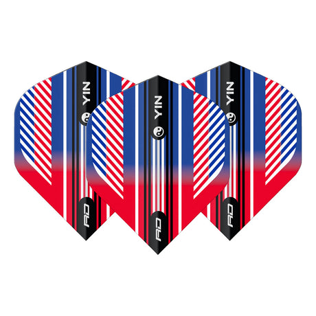 Yin Yang Red, White & Blue Standard Dart Flights by Red Dragon - view 6