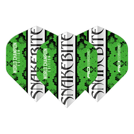 Peter Wright Green & White Yin Yang Standard Dart Flights by Red Dragon - view 6