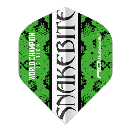 Peter Wright Green & White Yin Yang Standard Dart Flights by Red Dragon - view 5